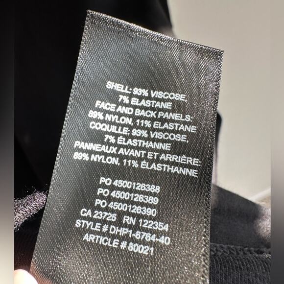 Aritzia Babaton Black Long Sleeve Bandage Midi Dress Sheer Sides Size XXS - Picture 4 of 7